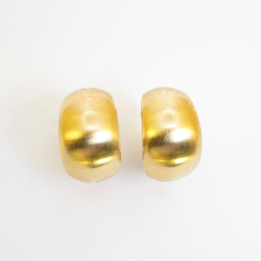 Monet Vintage Dome Golden Clip-on Earrings
