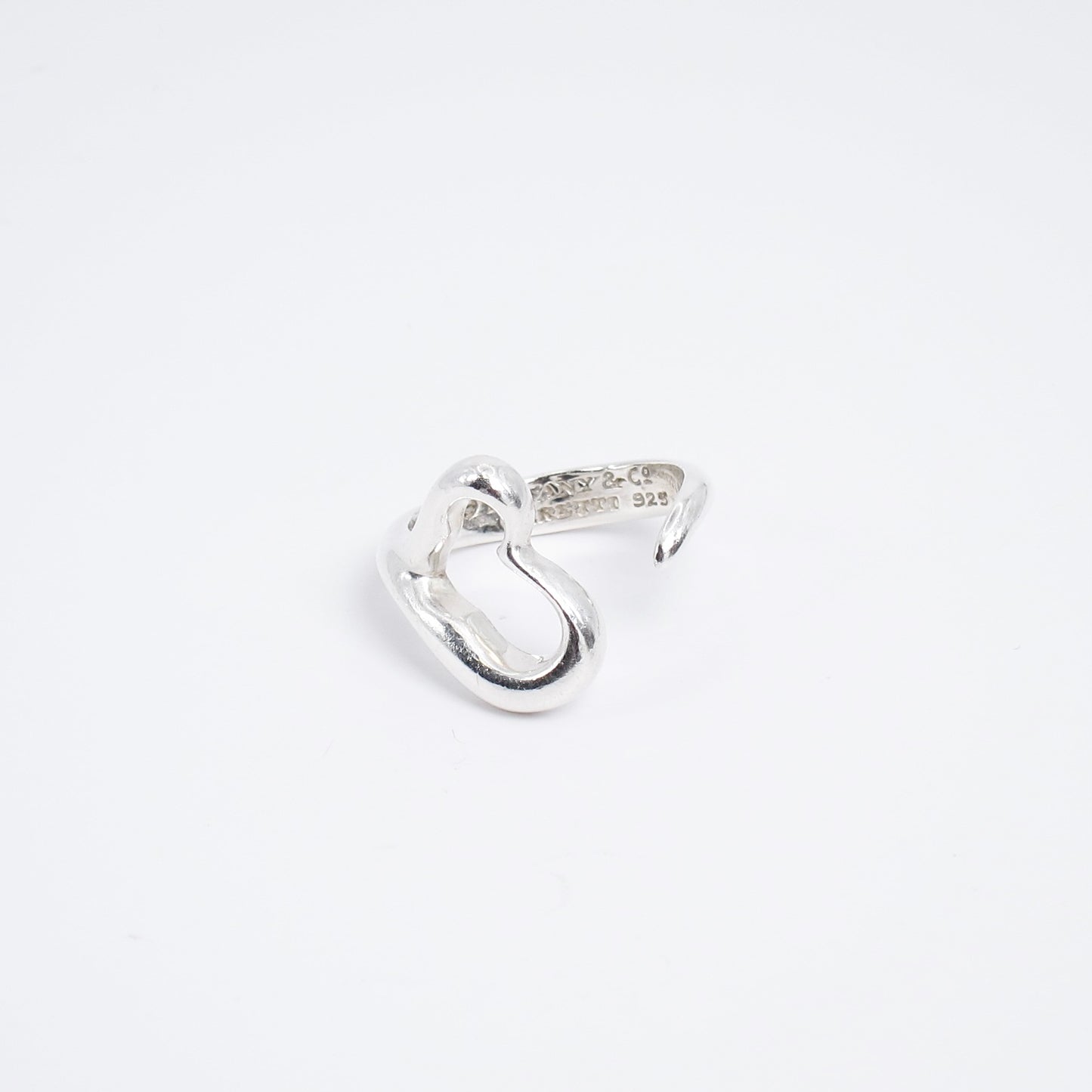 Tiffany Vintage Open Heart 925 Silver Ring