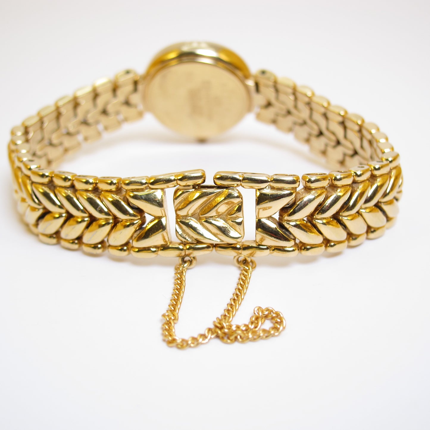 Seiko Vintage Exceline Round Ivory Glittering Face with Diamond Golden Watch