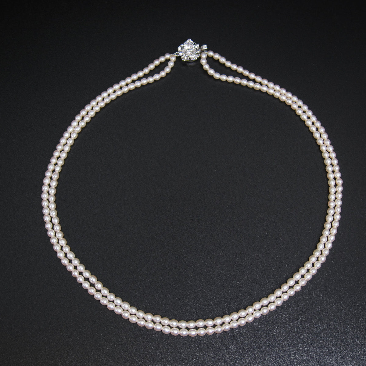 Vintage Luminous Freshwater Pearl Double-Strand Necklace