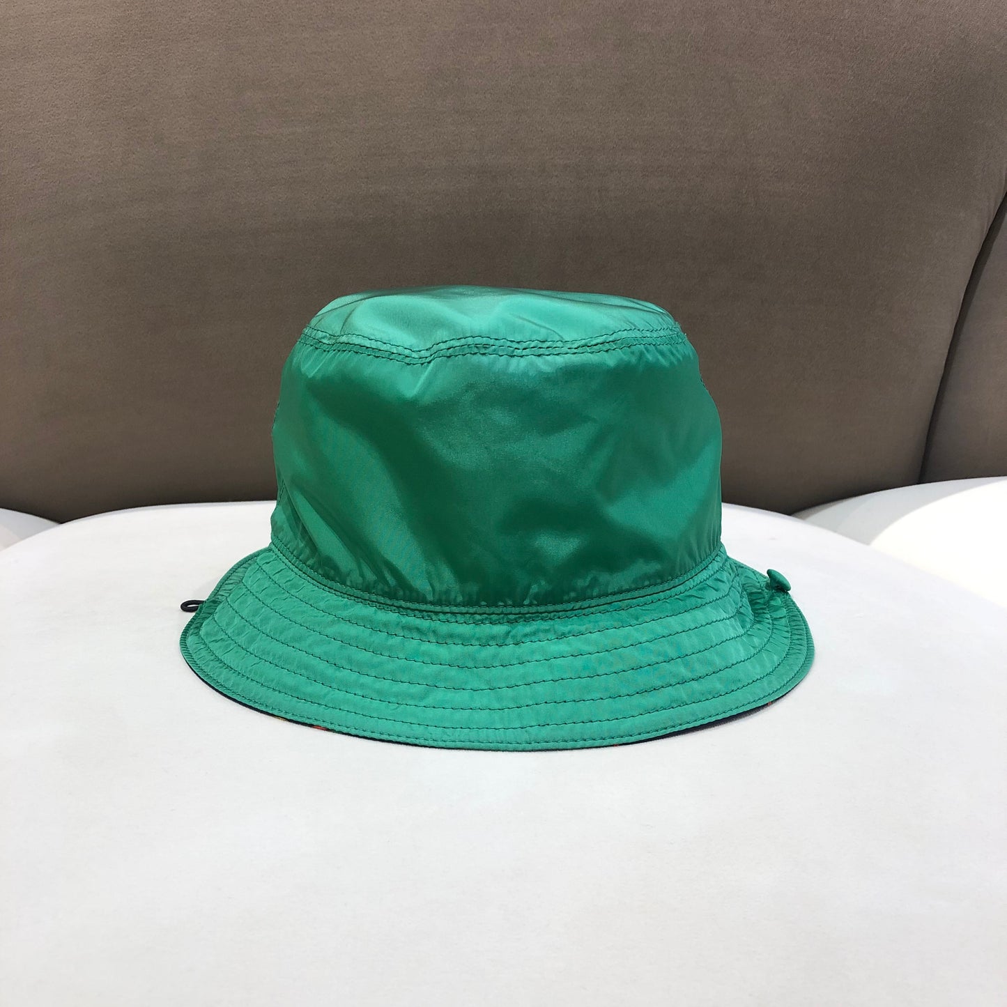 Gucci Vintage Reversible Green Nylon Bucket Hat