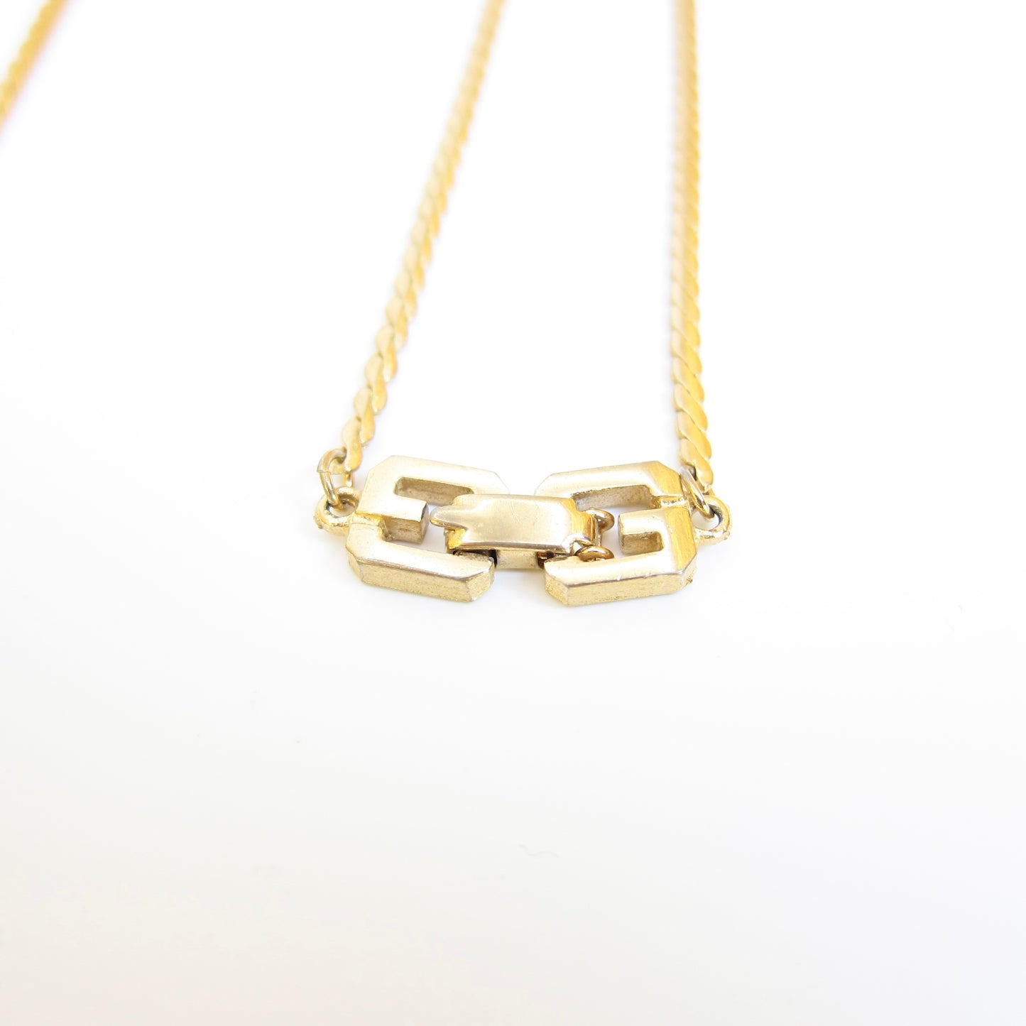 Givenchy Vintage G Logo Golden Long Necklace
