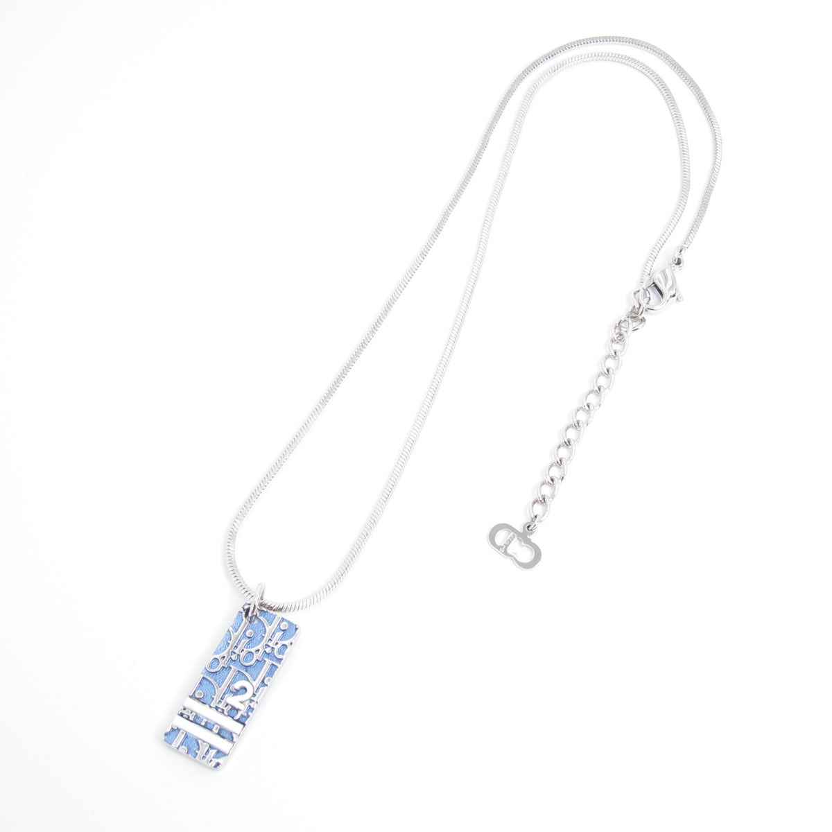 Christian Dior Vintage Blue Trotter Pendant Necklace
