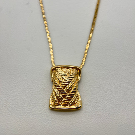 Yves Saint Laurent Vintage Stylish Golden Pendant Necklace