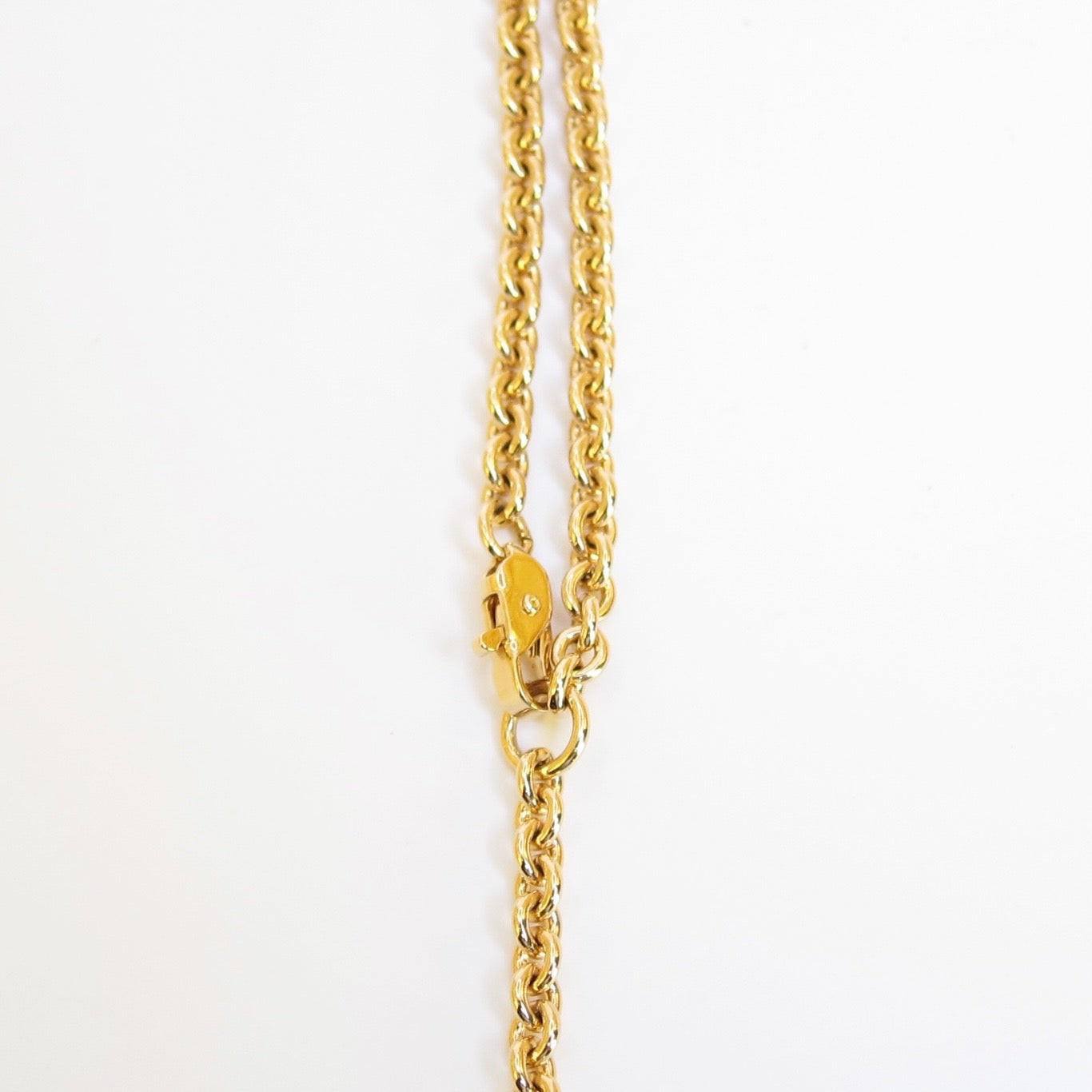 Givenchy Vintage 4G Logo and Rhinestone Handbag Pendant Golden Y-Necklace