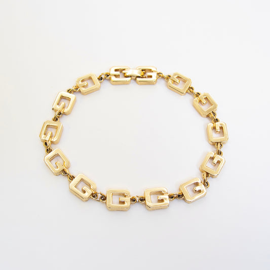 Givenchy Vintage G Logo Golden Bracelet