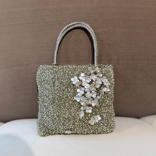 Anteprima Silver Wire Clover Motif Handbag