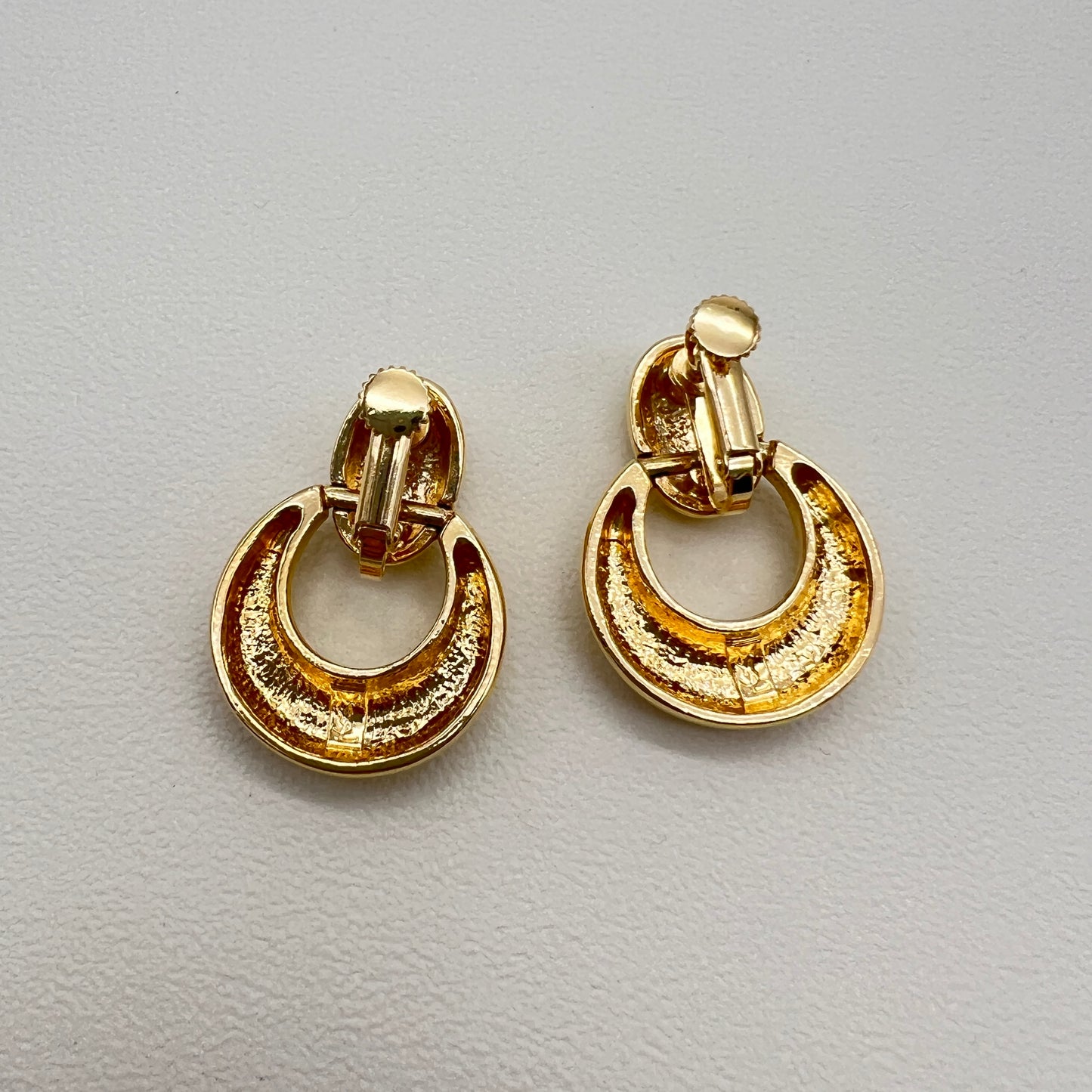 Yves Saint Laurent Vintage Stylish Golden Clip-on Earrings