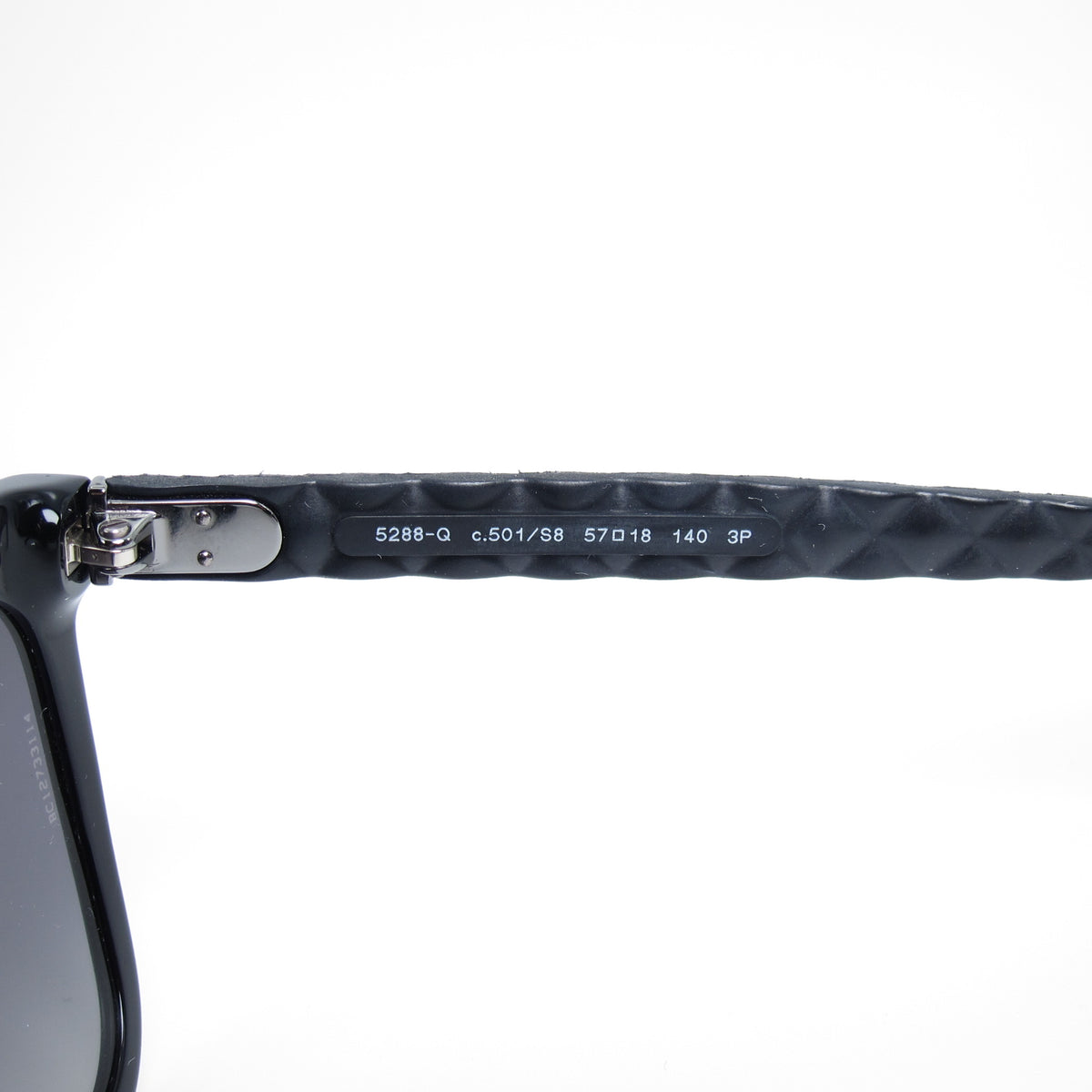 Chanel Vintage Matelasse Leather Black Sunglasses