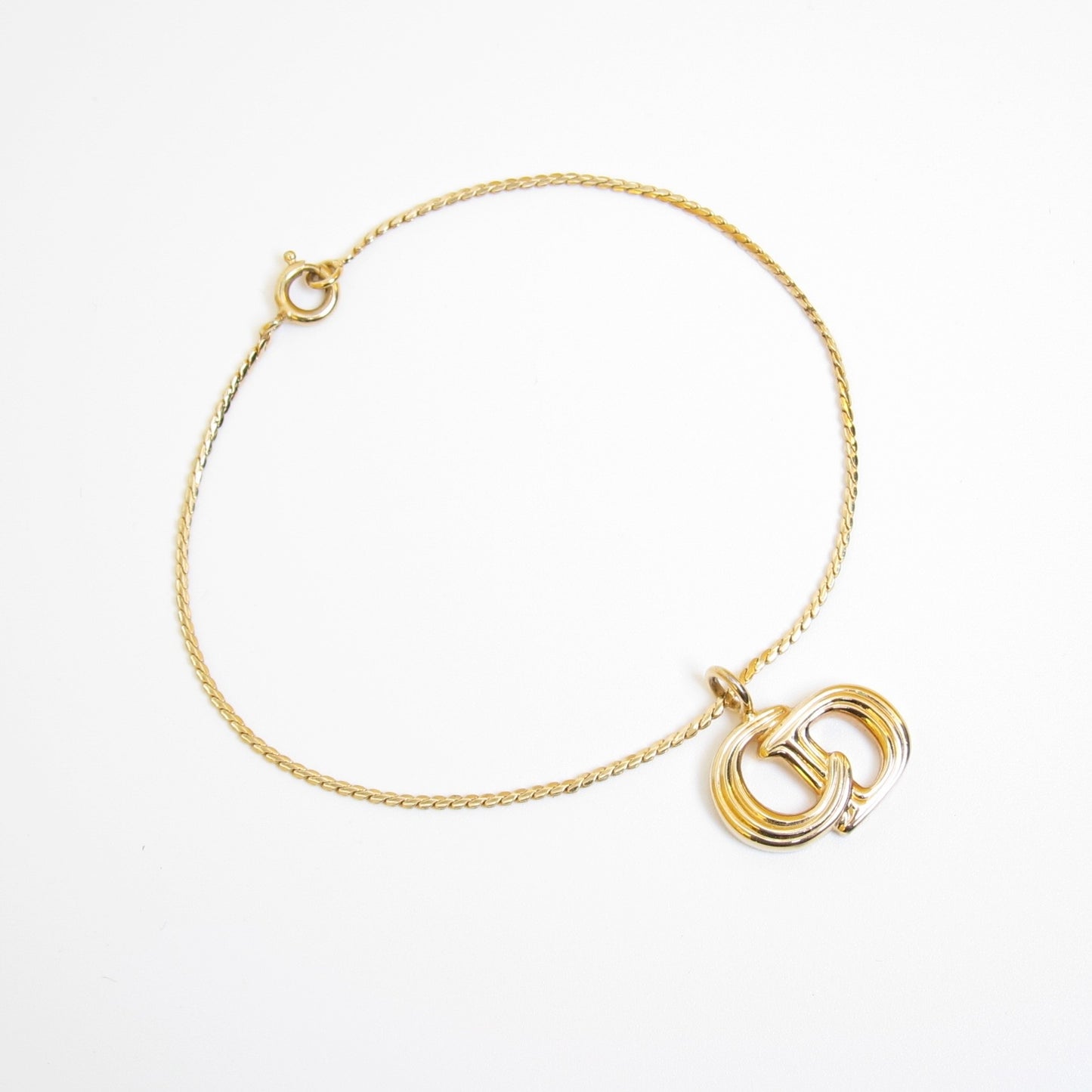 Christian Dior Vintage CD Charm Bracelet