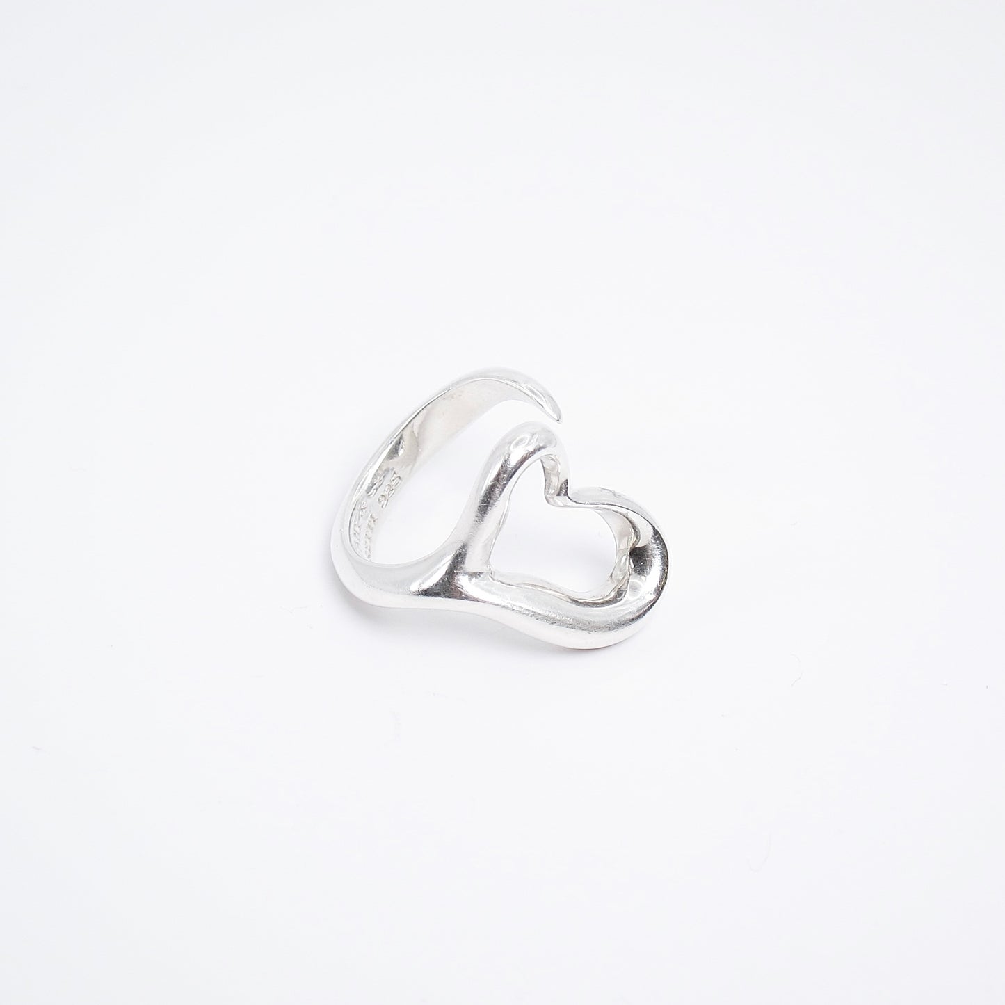 Tiffany Vintage Open Heart 925 Silver Ring