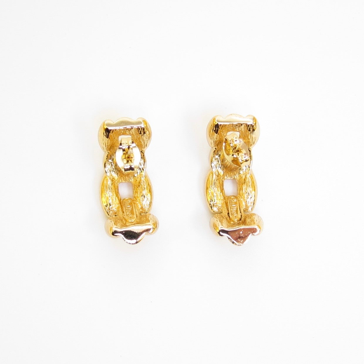 Christian Dior Vintage Crystal Link Earrings