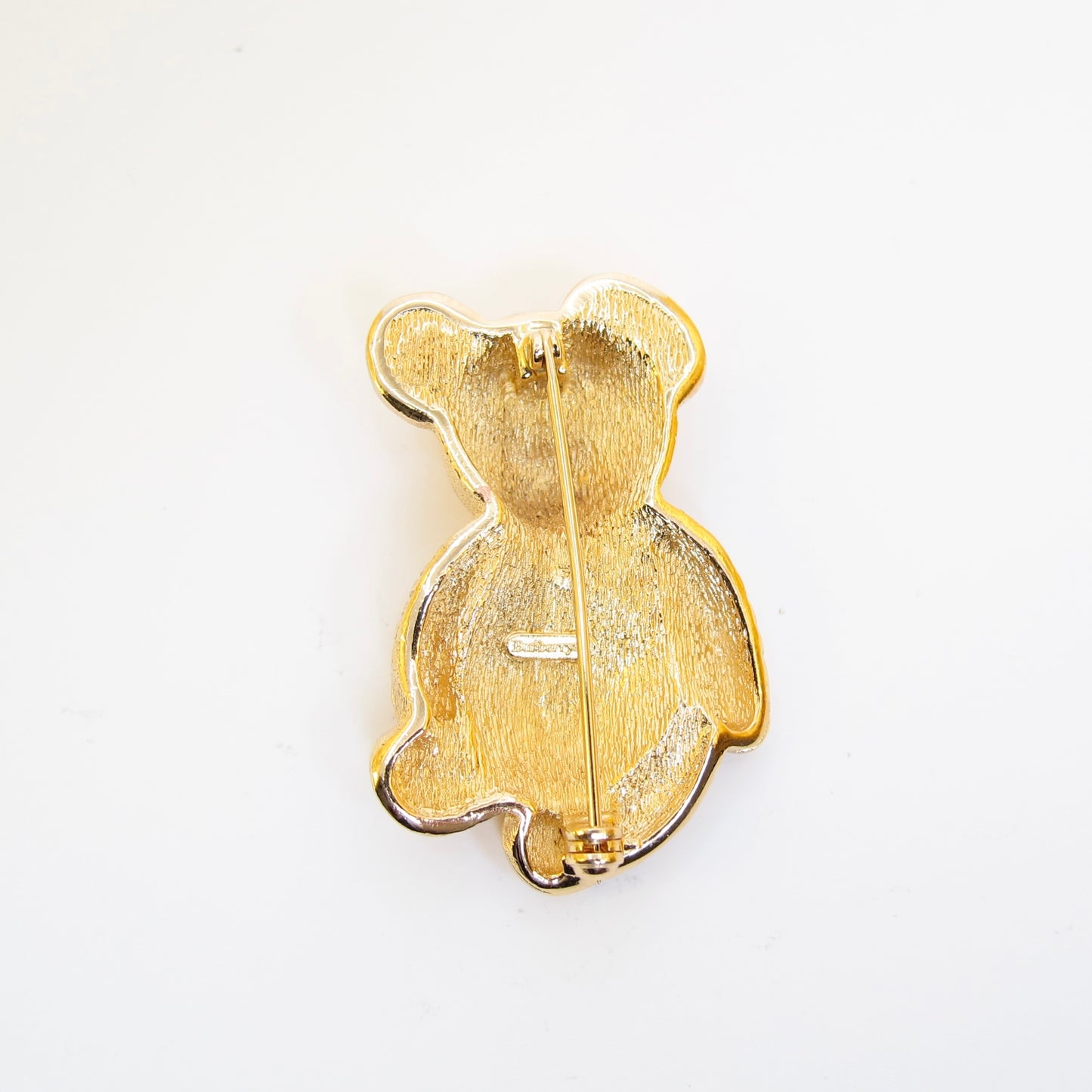 Burberry Vintage Bear Motif Golden Brooch