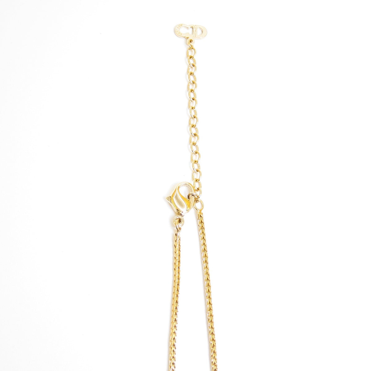 Christian Dior Vintage Open Circle Gold-Tone Pendant Necklace