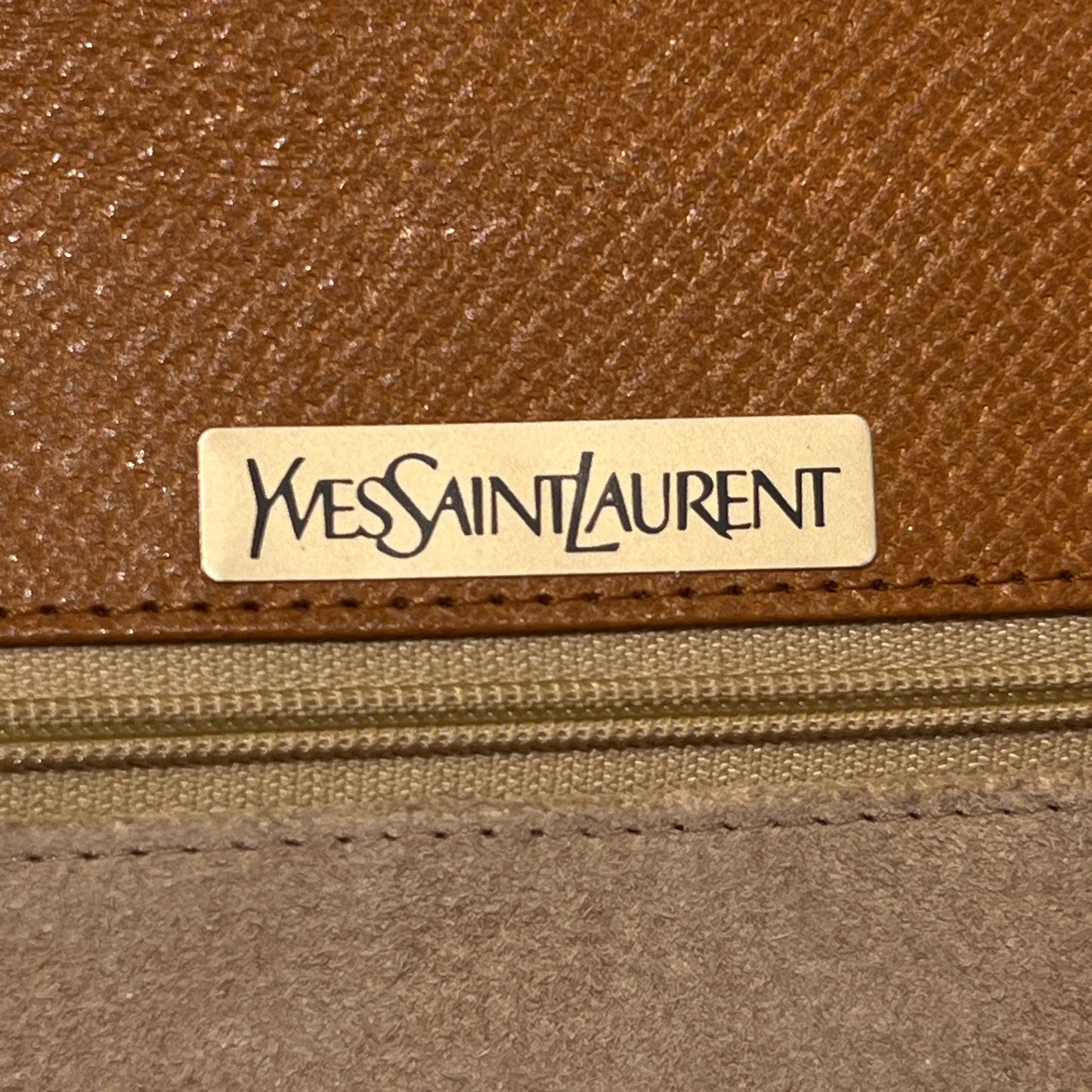 Yves Saint Laurent Vintage Camel Leather Y-Line Shoulder Bag