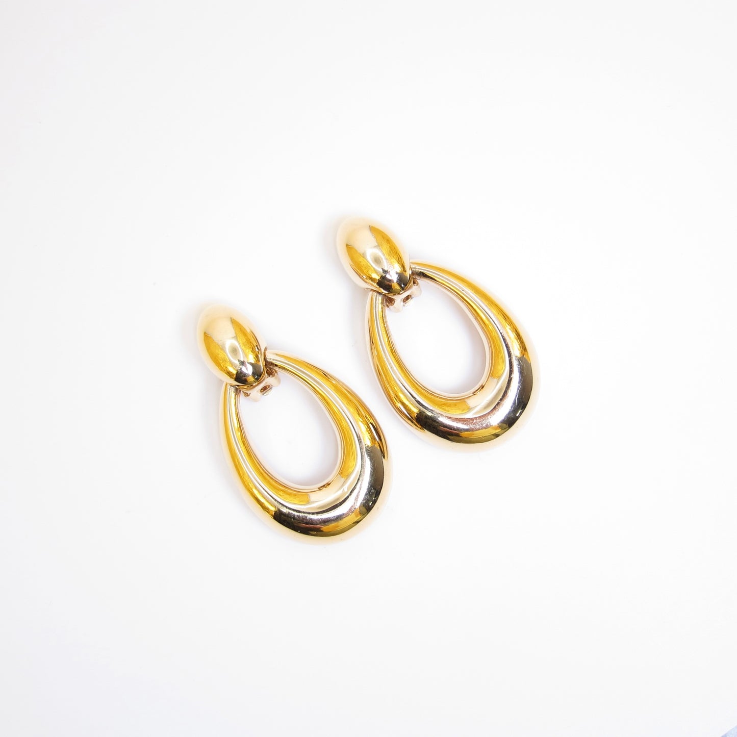 Christian Dior Vintage Stylish Golden Clip-on Earrings