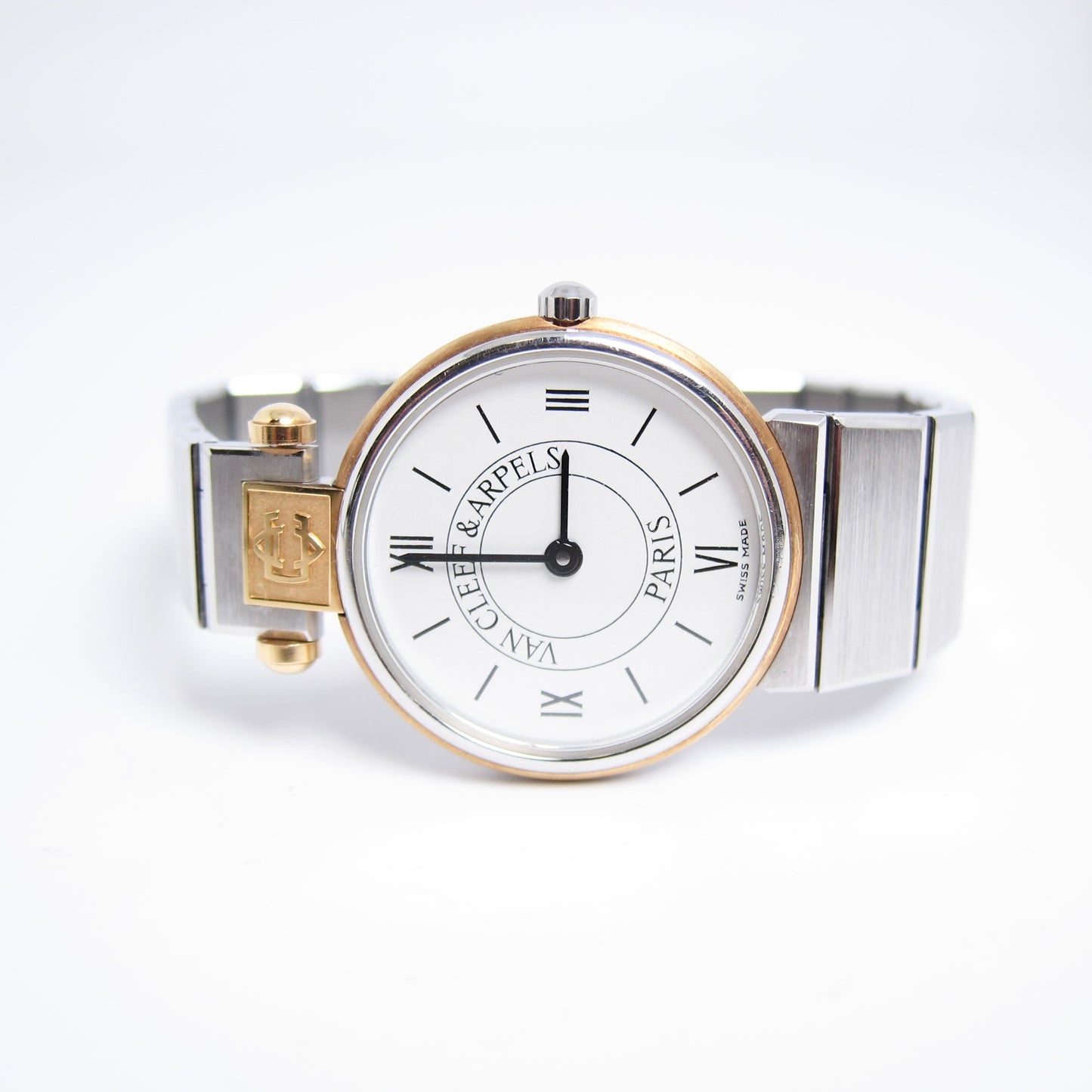 Van Cleef & Arpels Vintage La Collection Round White Face Two Tone Watch