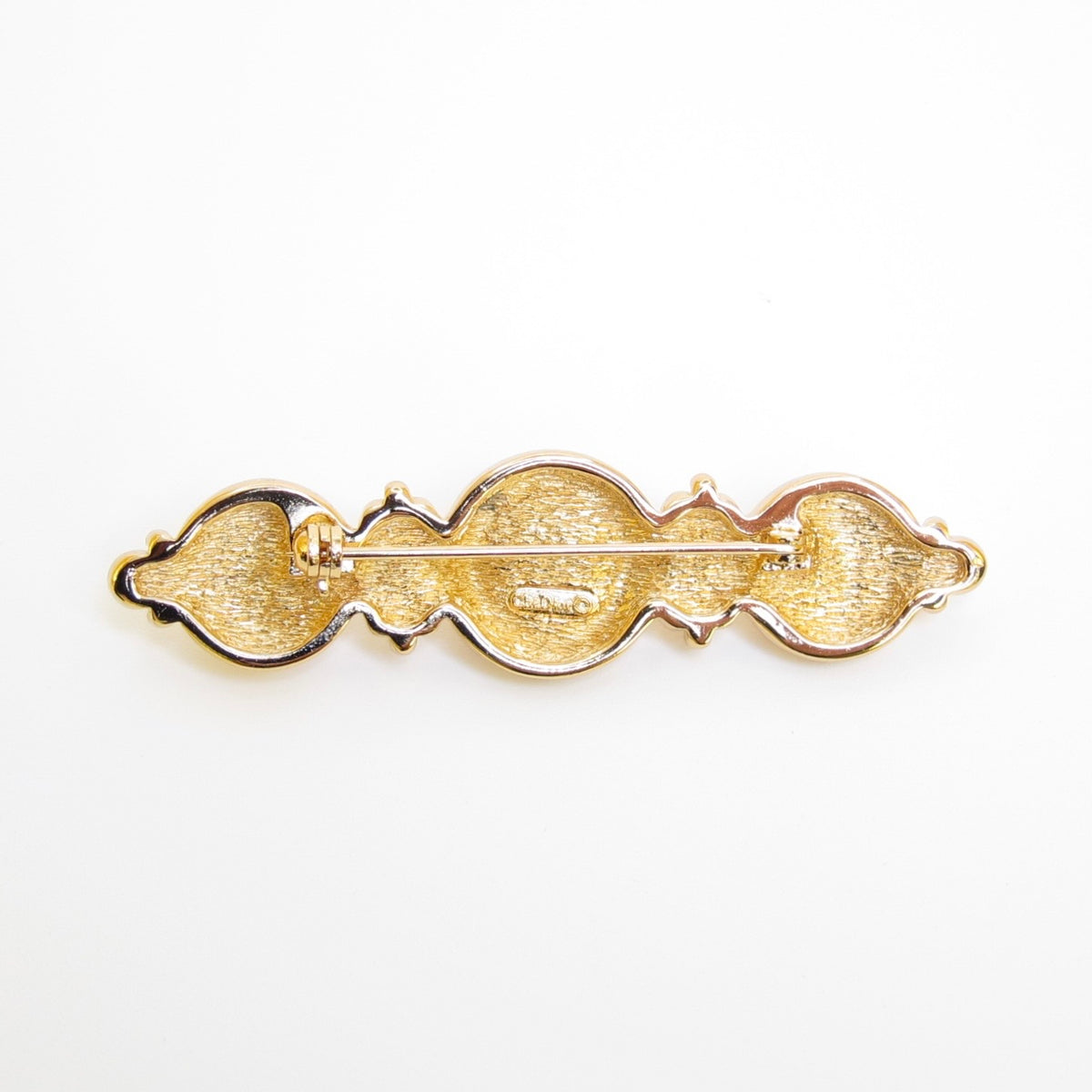 Christian Dior Vintage Pearl and Rhinestone Golden Brooch