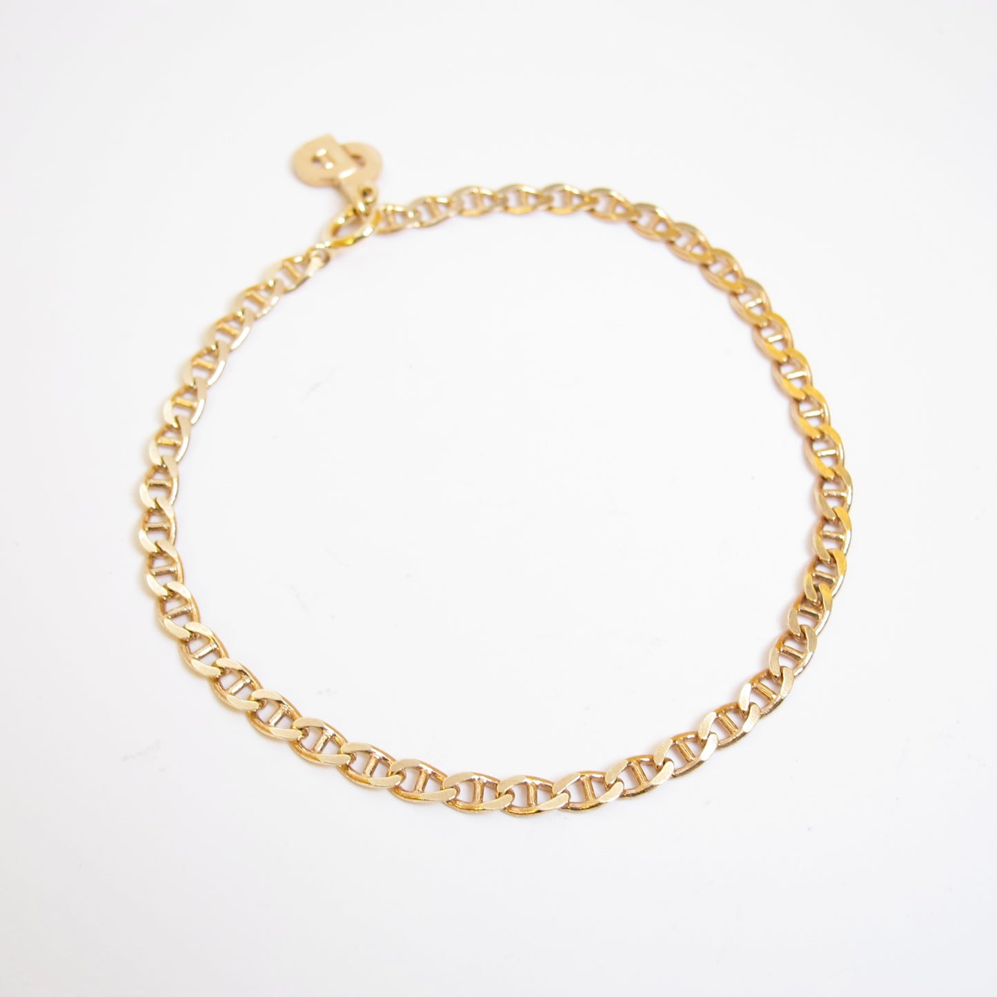 Christian Dior 復古時尚鏈條金色手鍊