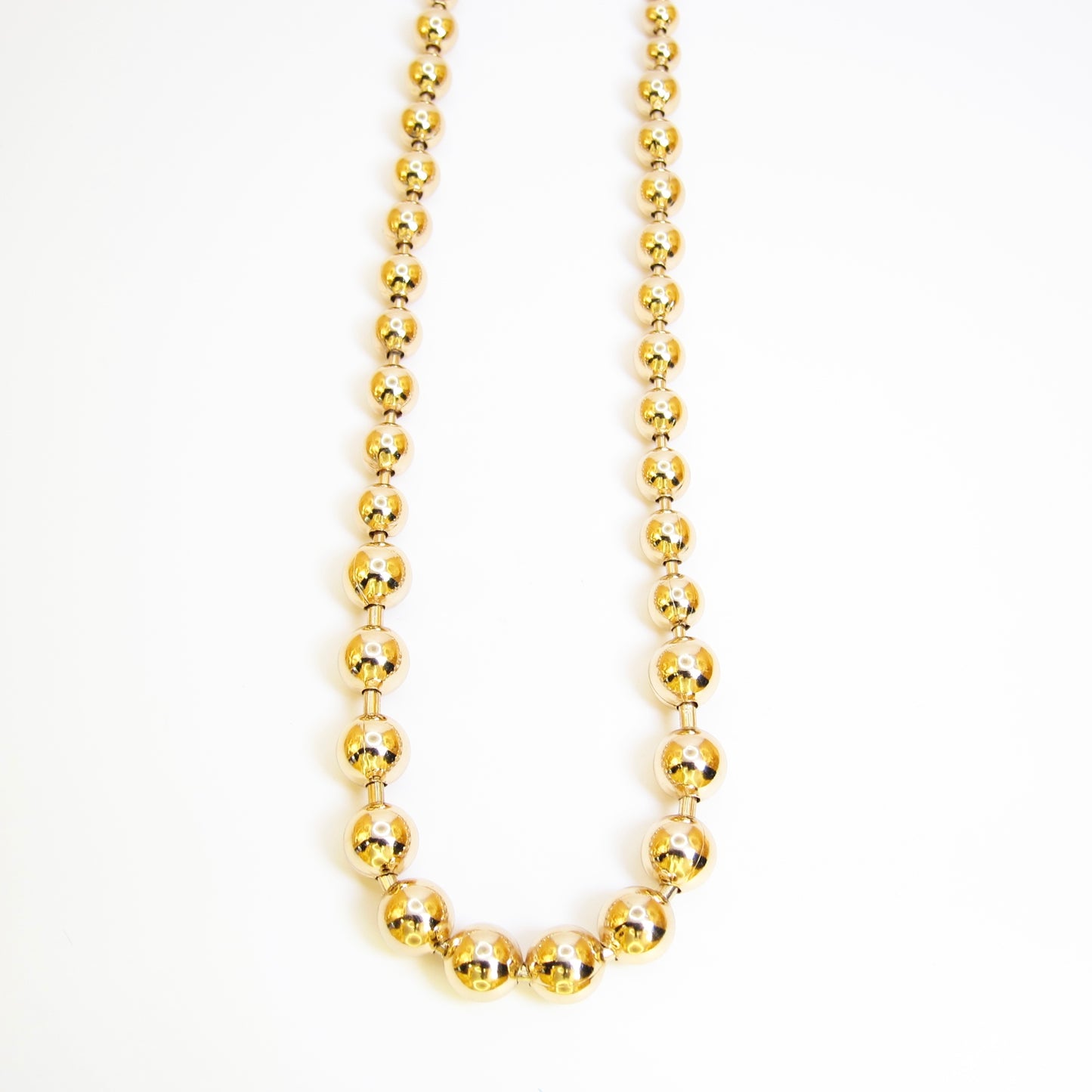 Christian Dior Vintage Ball Chain Golden Necklace