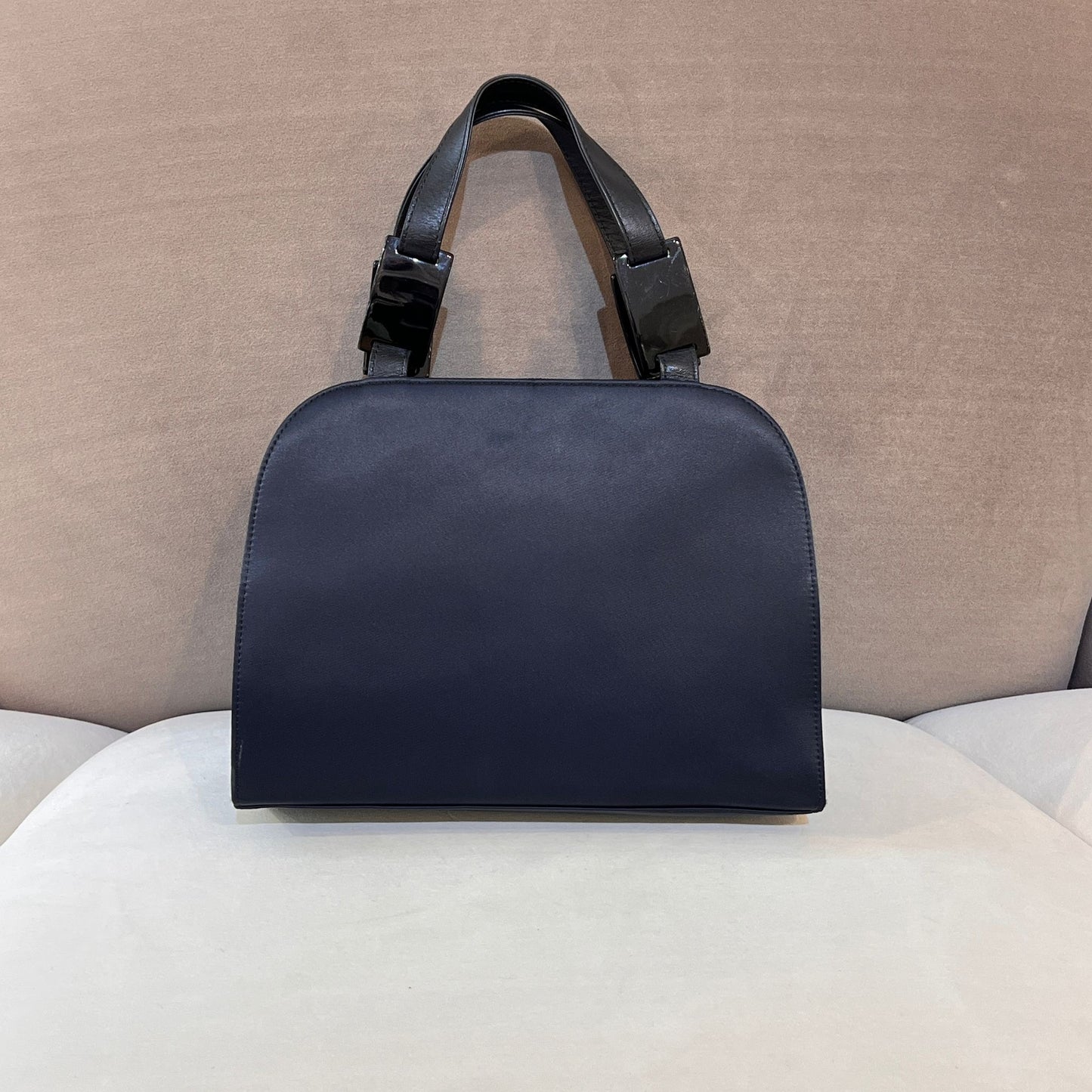 Yves Saint Laurent Vintage Black Nylon Top Handle Bag