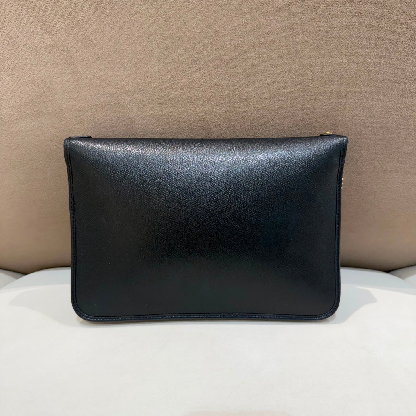 Christian Dior Vintage Black Leather Chain Shoulder Bag