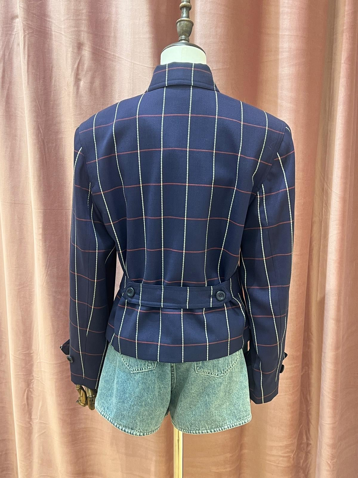 Christian Dior Vintage Christian Dior Sports Navy Check Blazer