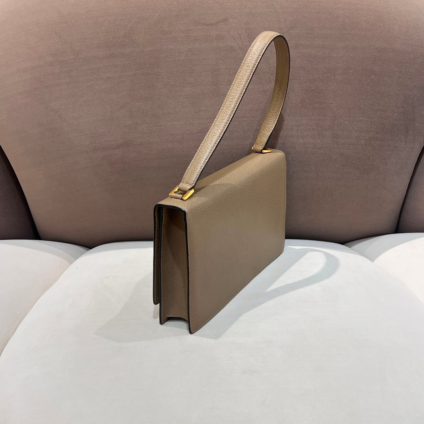 Bvlgari Vintage Grained Leather Shoulder Bag