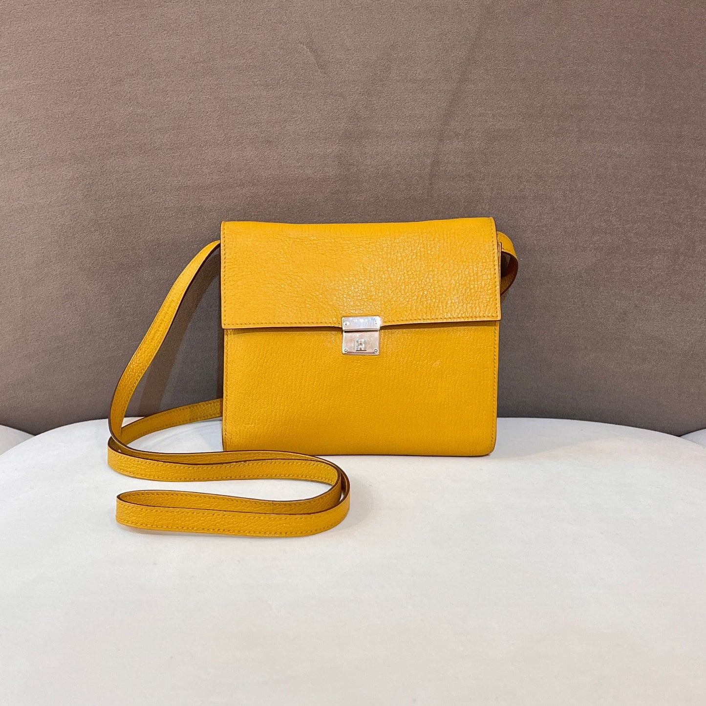 Hermès Click 16 Sun Yellow Leather Shoulder Bag