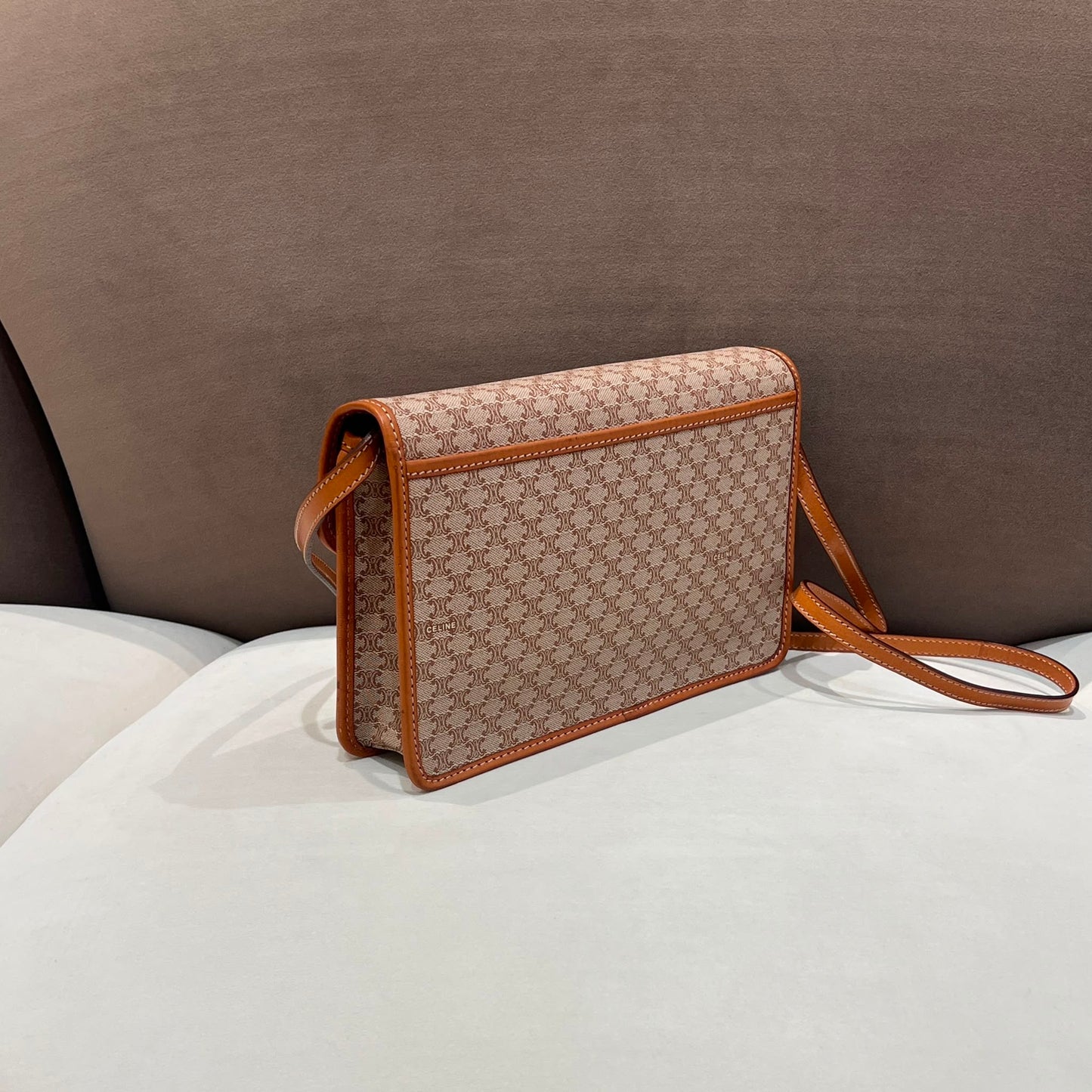 Celine Vintage Macadam Monogram Canvas Shoulder Bag