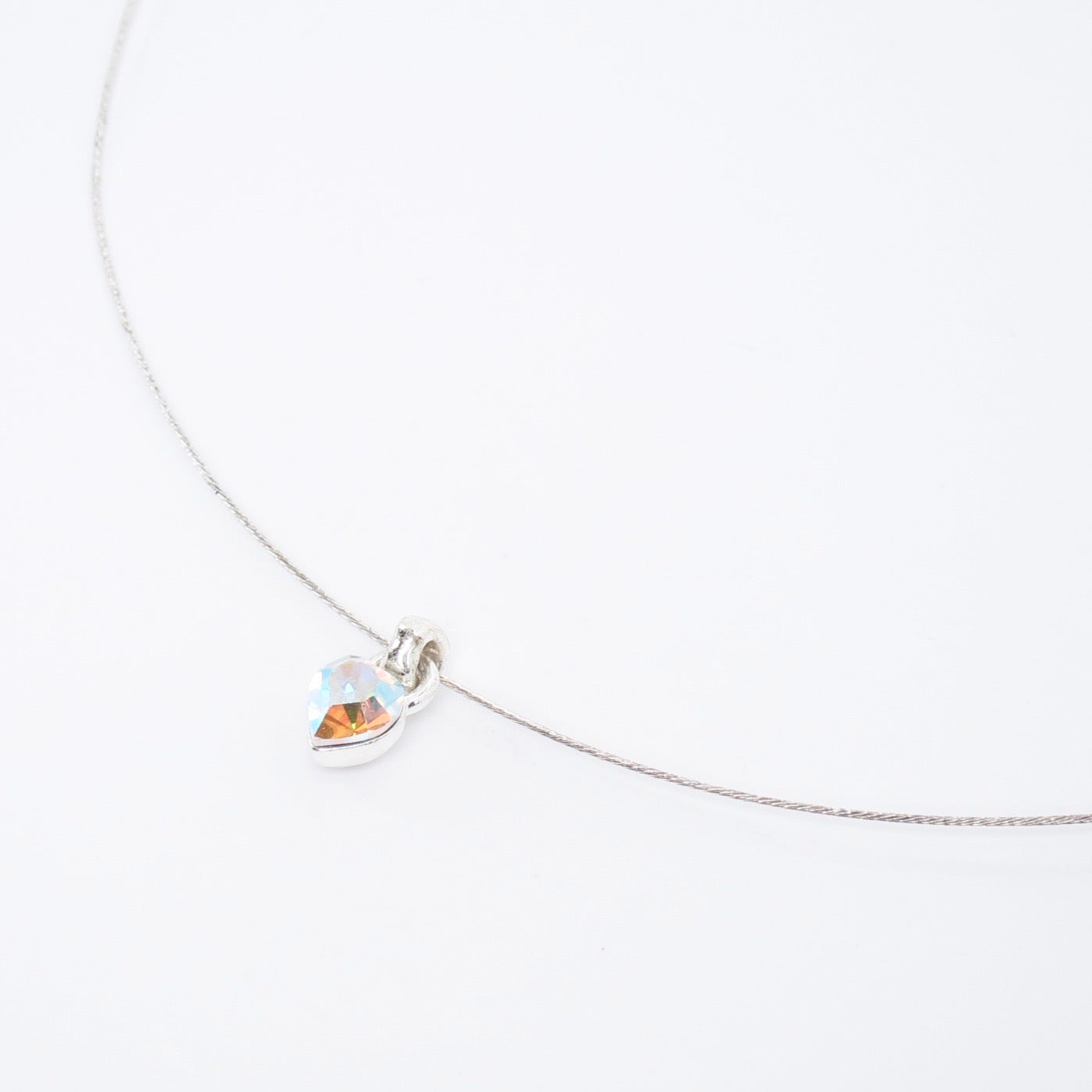 Monet Vintage Color Stone Silver Wire Choker