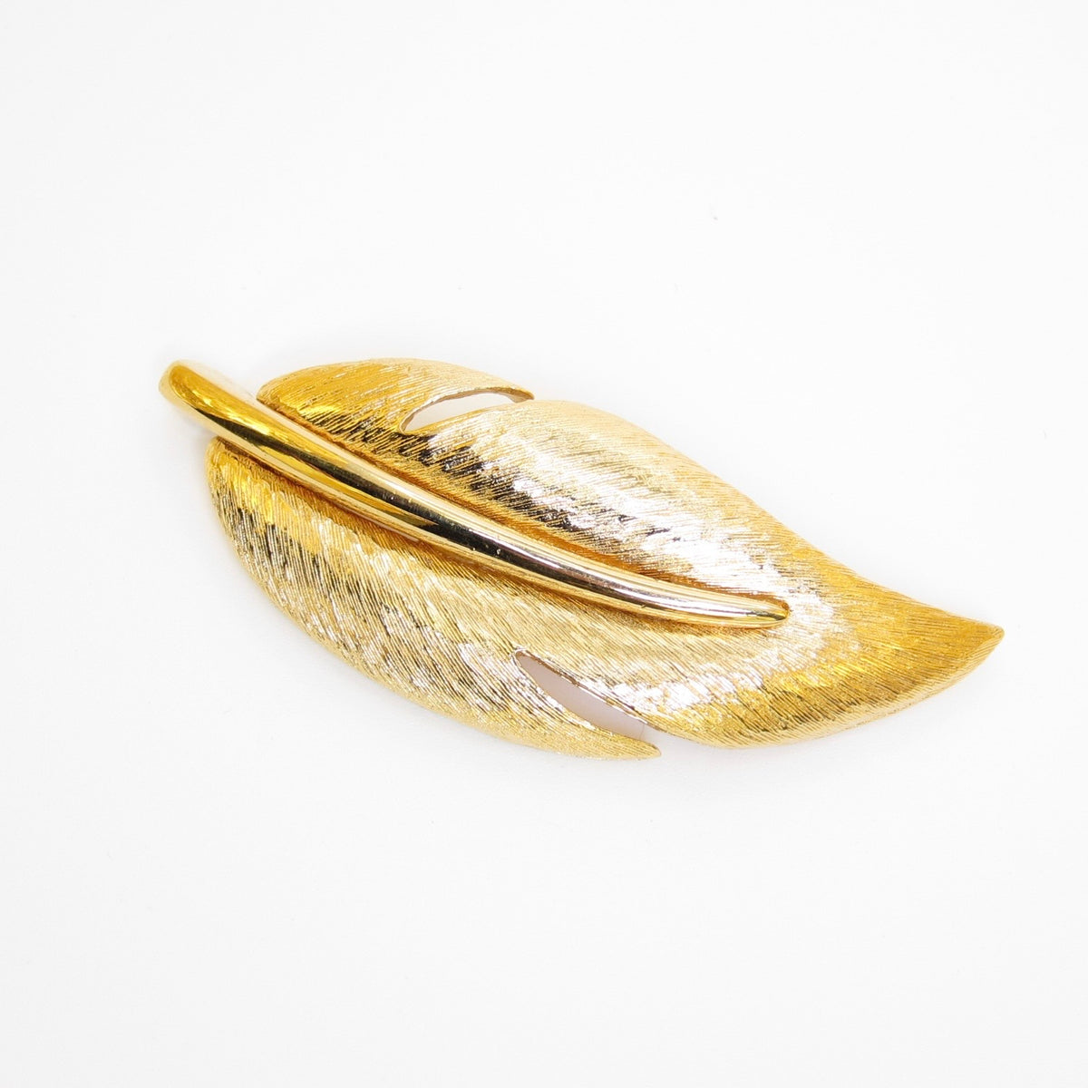 Givenchy Vintage Leaf Motif Golden Brooch
