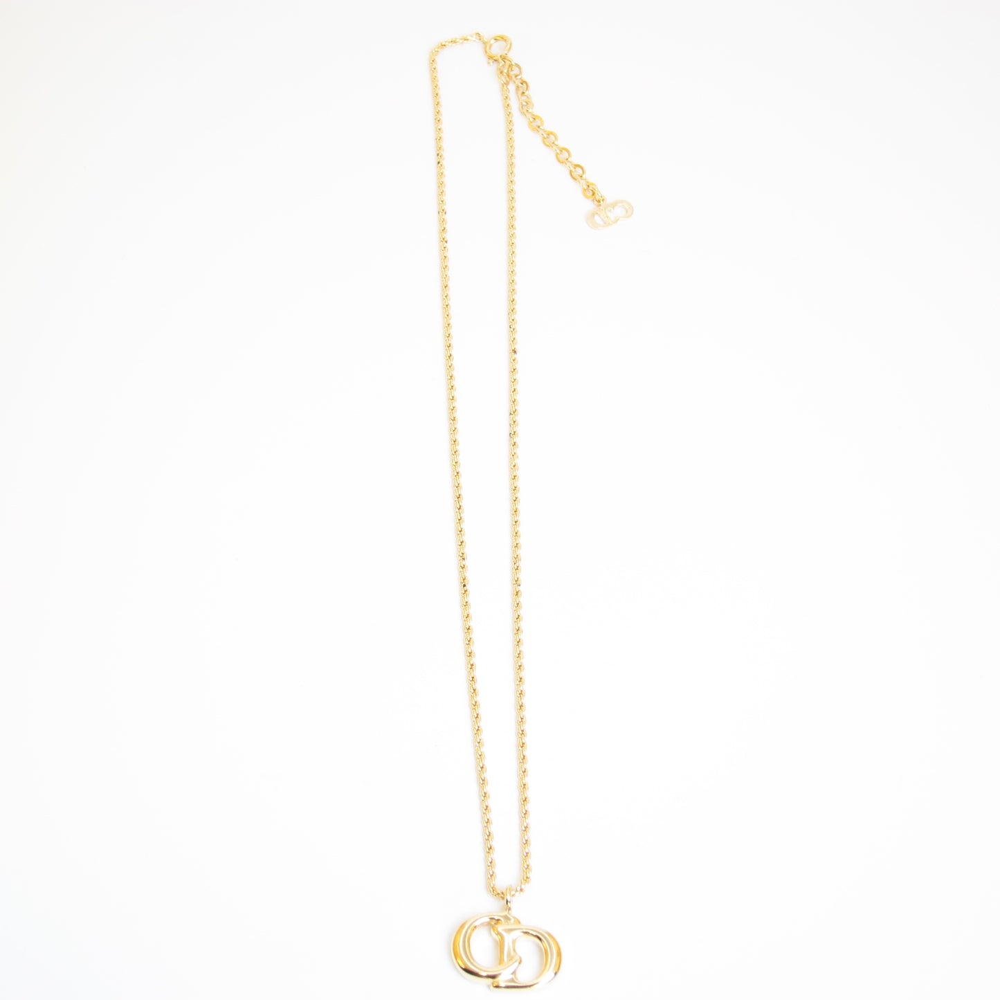 Christian Dior Vintage CD Logo Golden Necklace