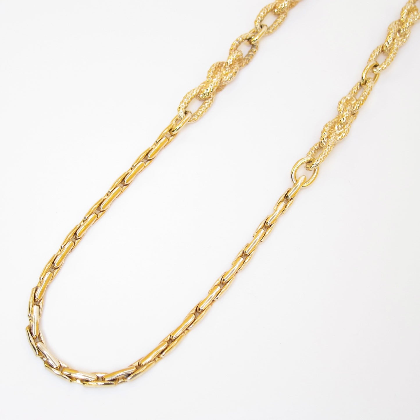 Christian Dior Vintage Stylish Golden Long Chain Necklace