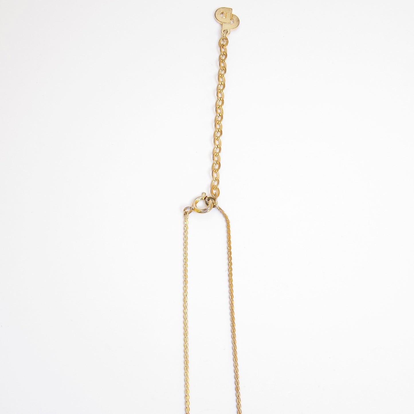 Christian Dior Vintage CD Logo Golden Necklace