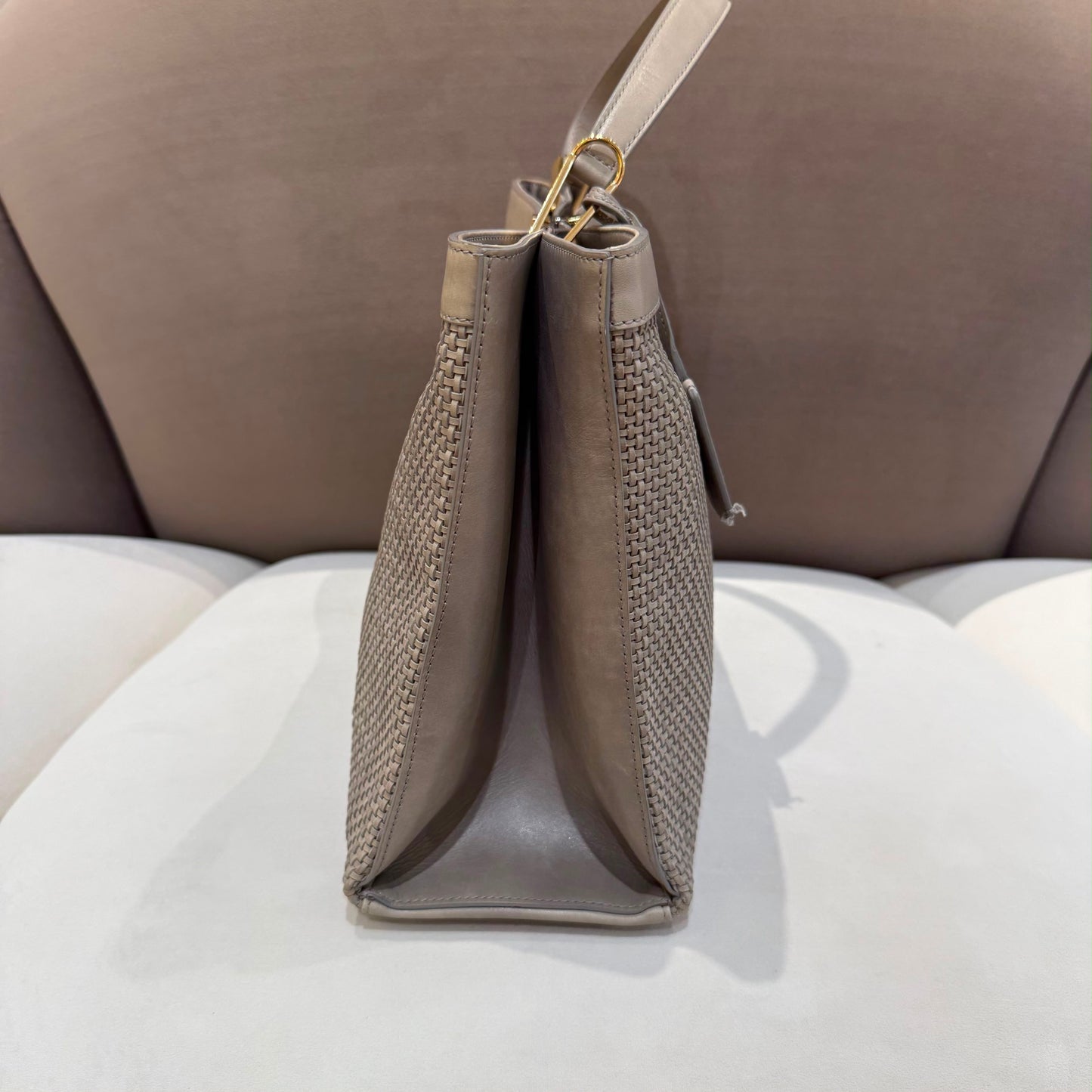 Balenciaga Vintage Greige Textured Leather 2-Way Tote Bag