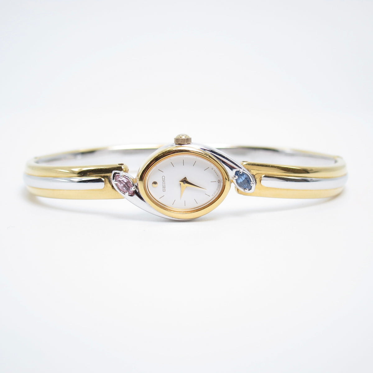 Seiko Vintage Gemstone Two Tone Bangle Watch