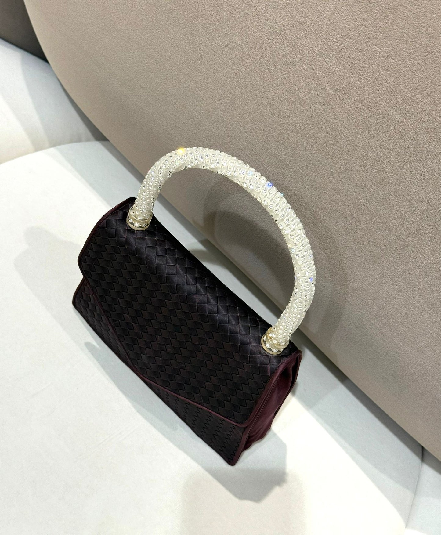Bottega Veneta 復古 Intrecciato 編織皮革頂部提手手提包