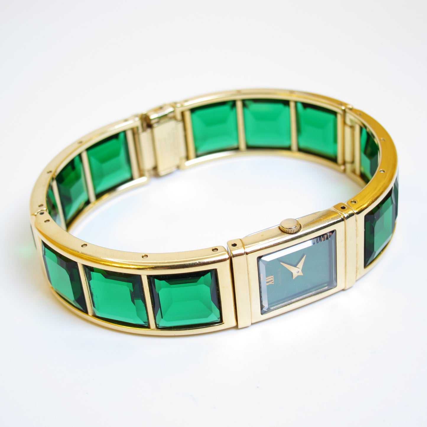 Seiko Vintage Lassale Green and Golden Quartz Watch