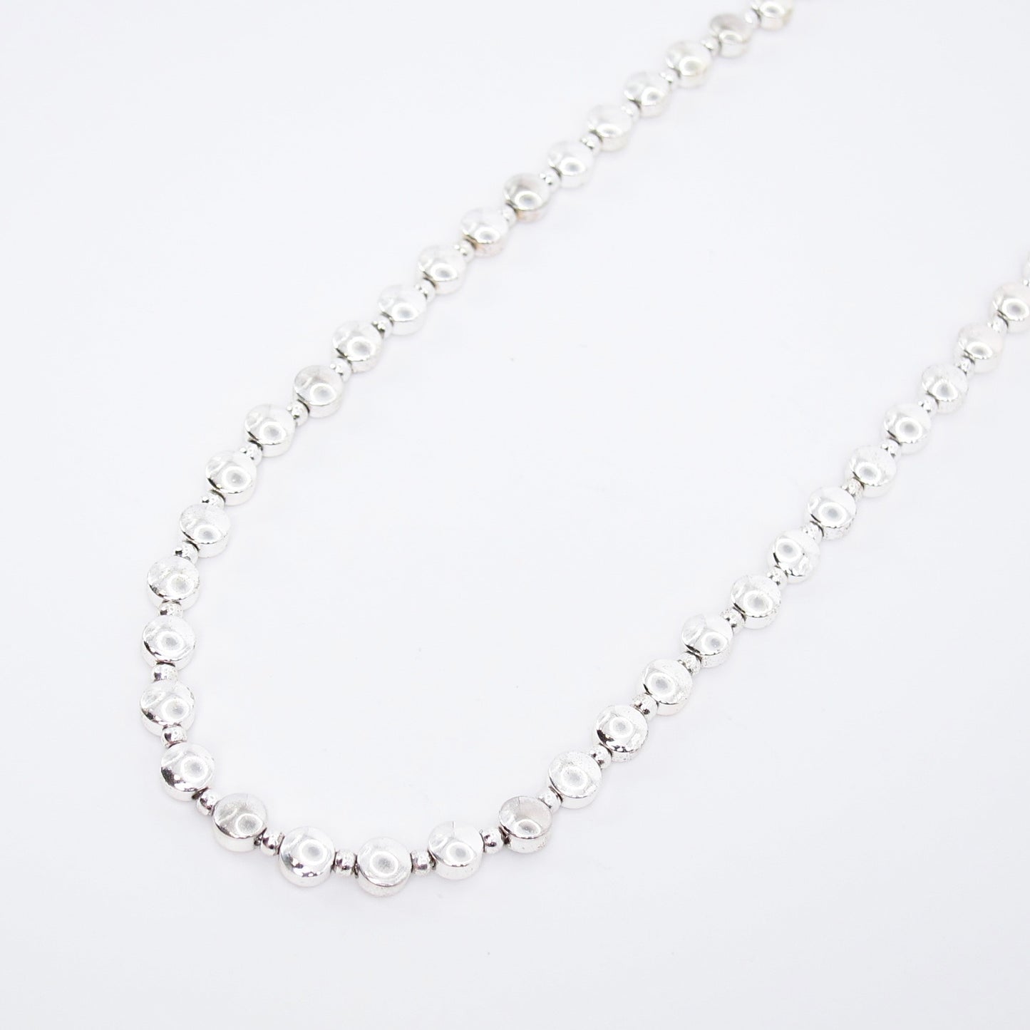 Monet Vintage Silver Bead Chain Necklace