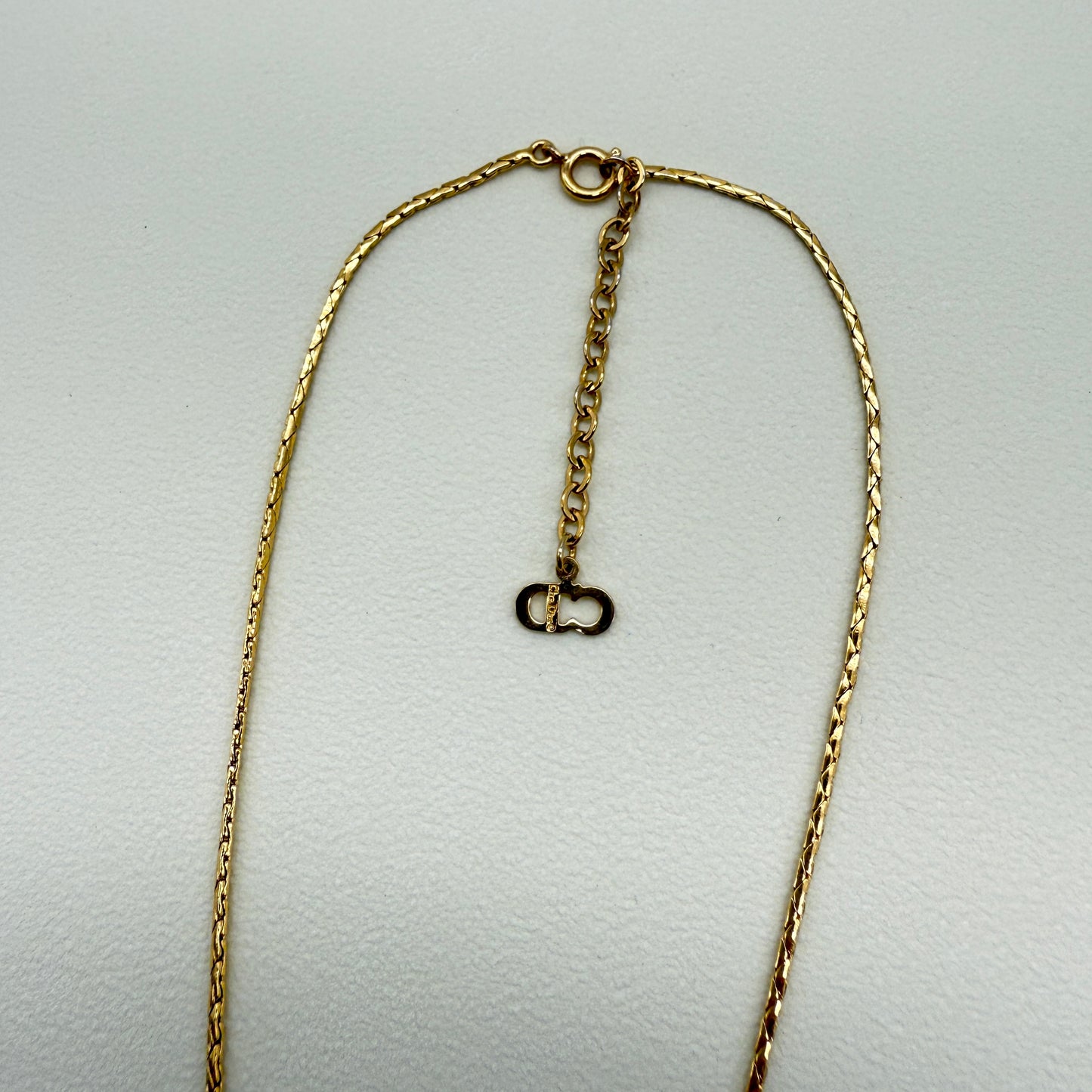 Christian Dior Vintage Pearl and Rhinestone Golden Necklace