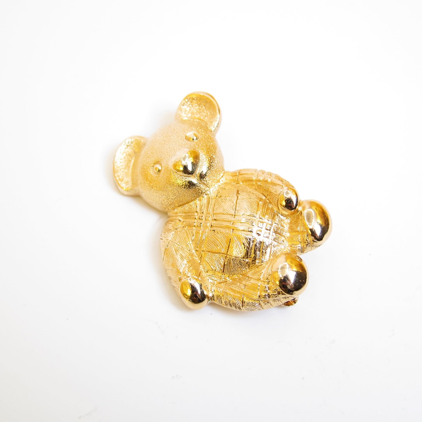 Burberry Vintage Bear Motif Golden Brooch
