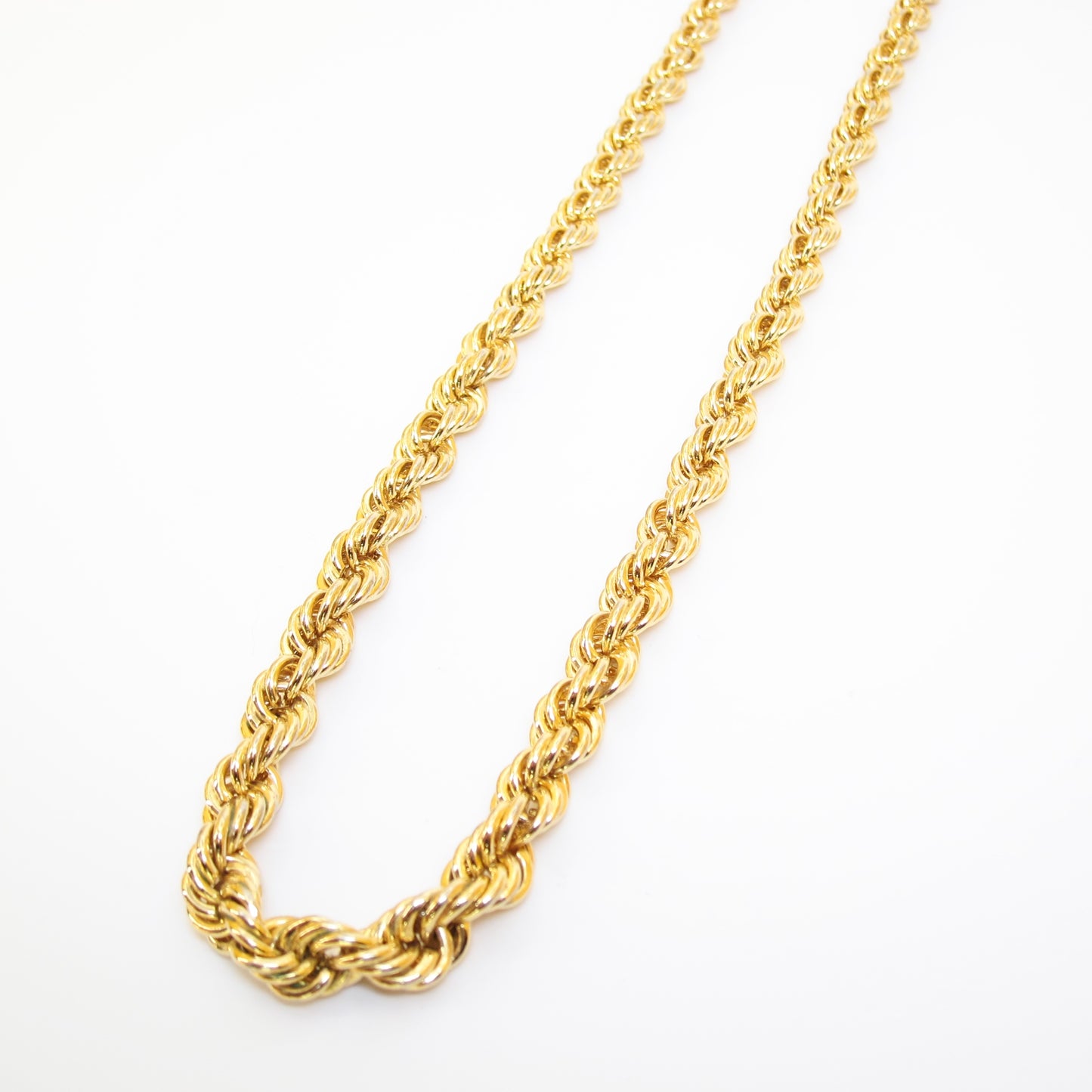 Christian Dior Vintage Twisted Golden Chain Necklace