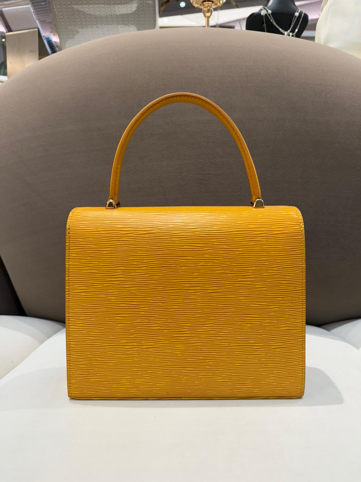 Louis Vuitton Vintage Epi Malesherbes Tassili Yellow Handbag