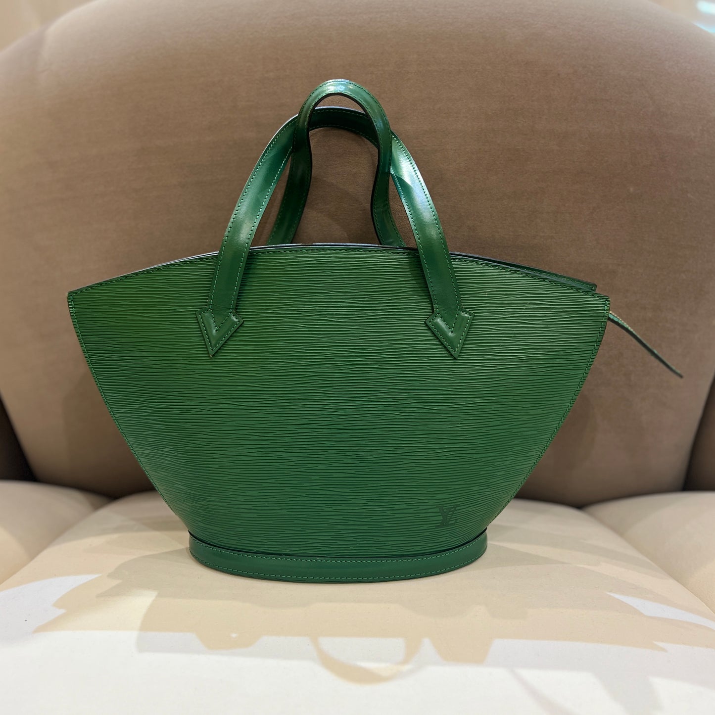 Louis Vuitton Vintage Emerald Green Epi Saint Jacques Borneo Handbag