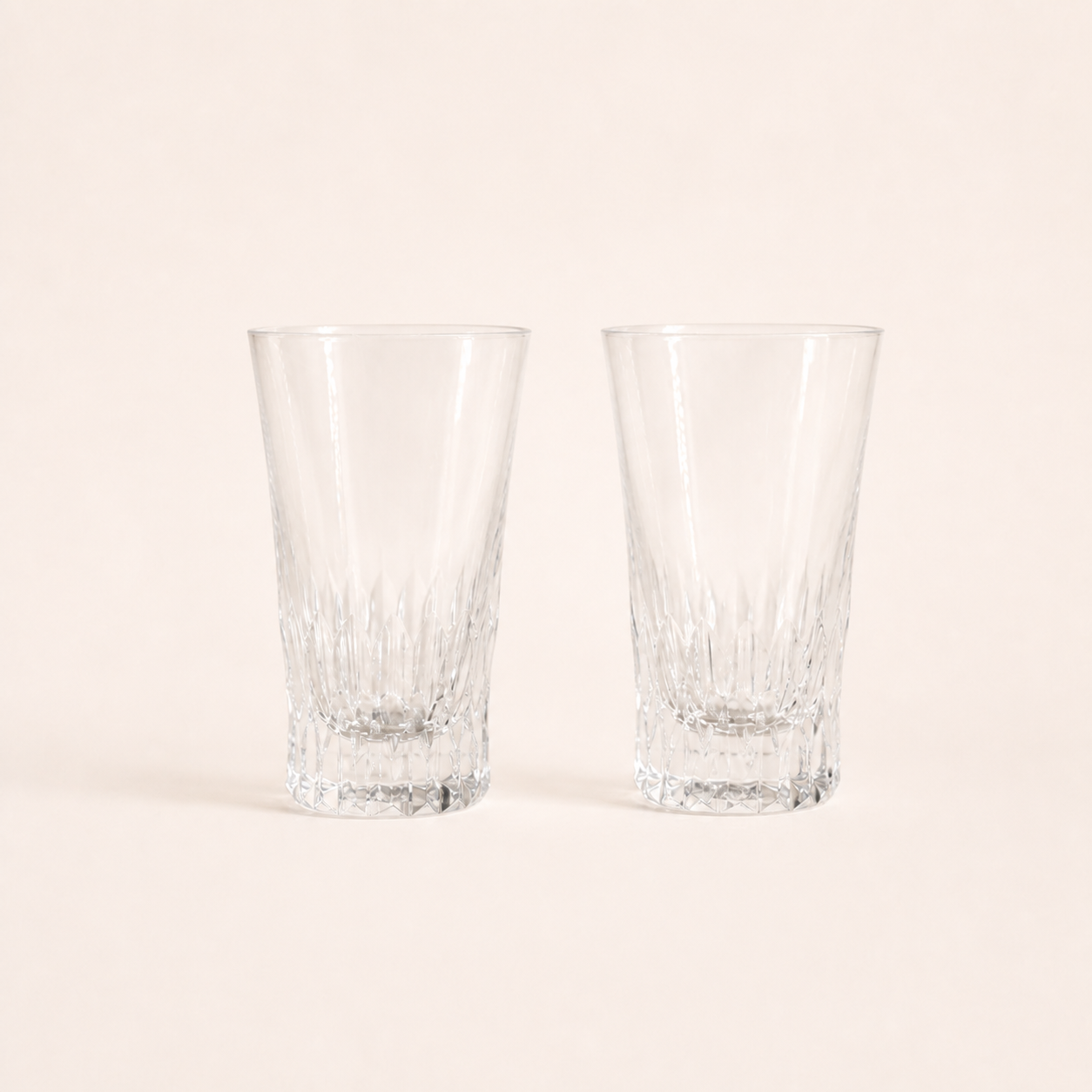 Baccarat vintage clear cut crystal tumblers set of two