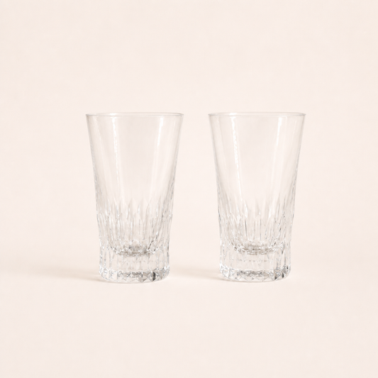 Baccarat vintage clear cut crystal tumblers set of two