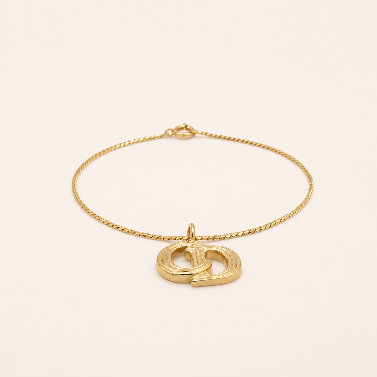 Christian Dior Vintage CD Charm Bracelet