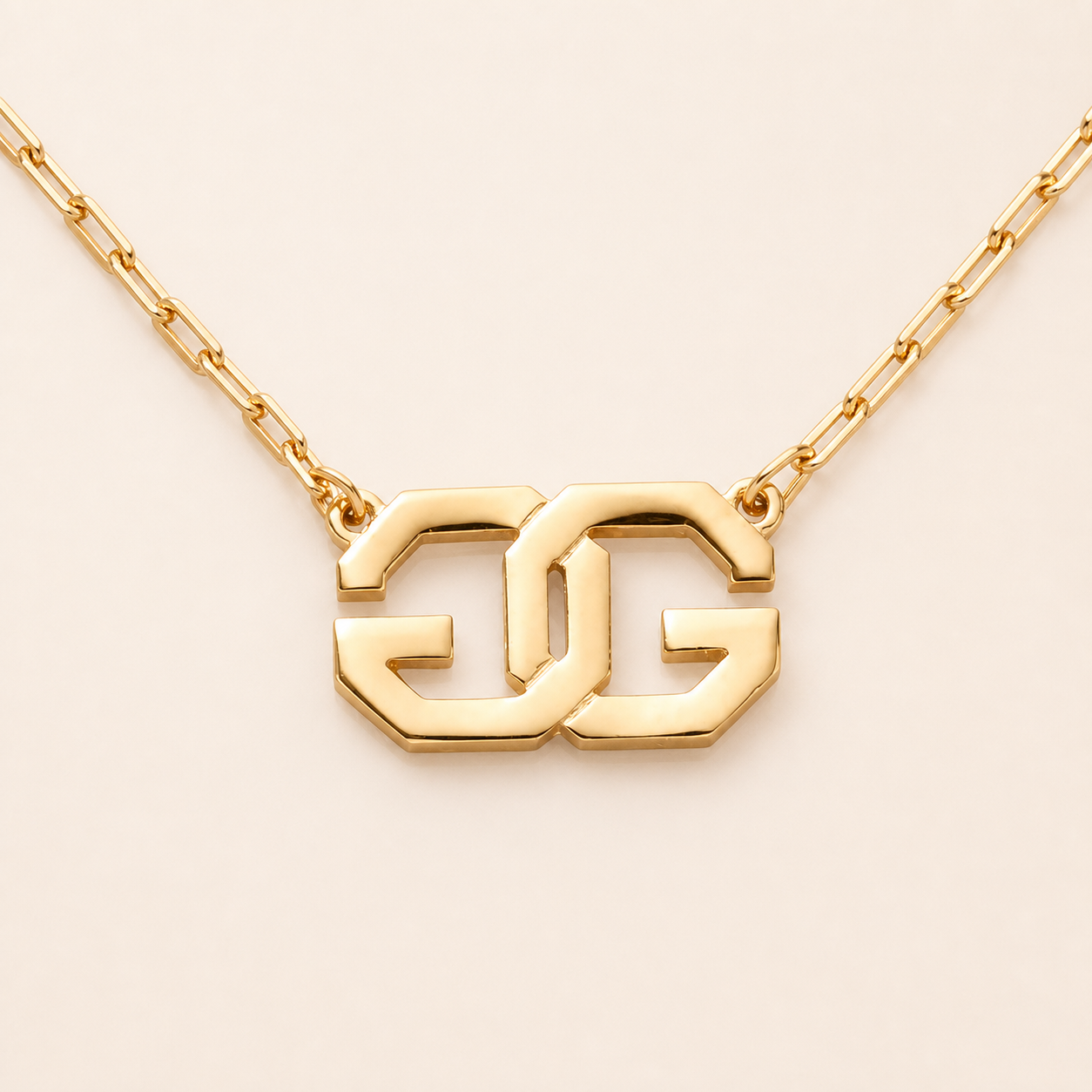 Givenchy double G pendant necklace in gold-tone metal
