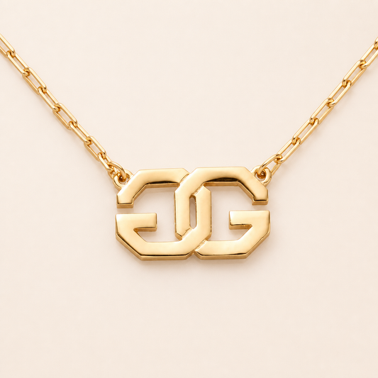 Givenchy double G pendant necklace in gold-tone metal